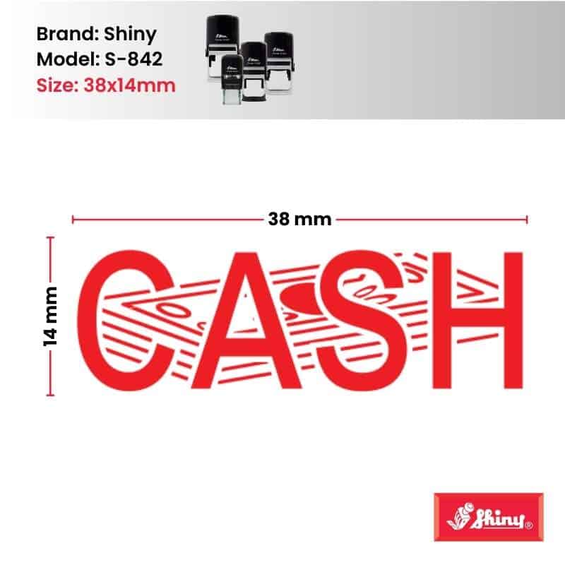 Shiny 38x14mm Stock Stamp - CASH