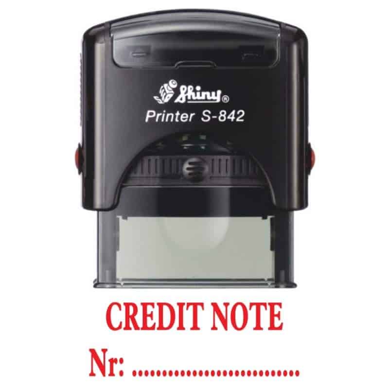 shiny S-842 Stock Stamp 38x14mm Credit Note Nr