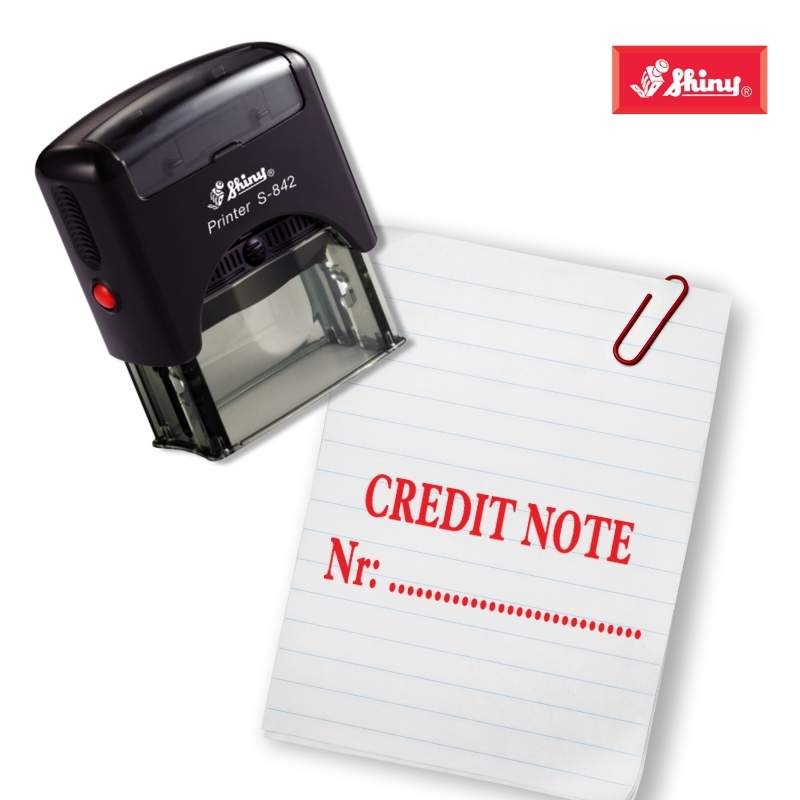 Shiny 38x14mm Stock Stamp - Credit Note Nr Space (2)