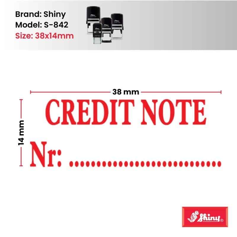 Shiny 38x14mm Stock Stamp - Credit Note Nr Space (2)