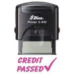 Shiny 38x14mm Stock Stamp - Credit Passed