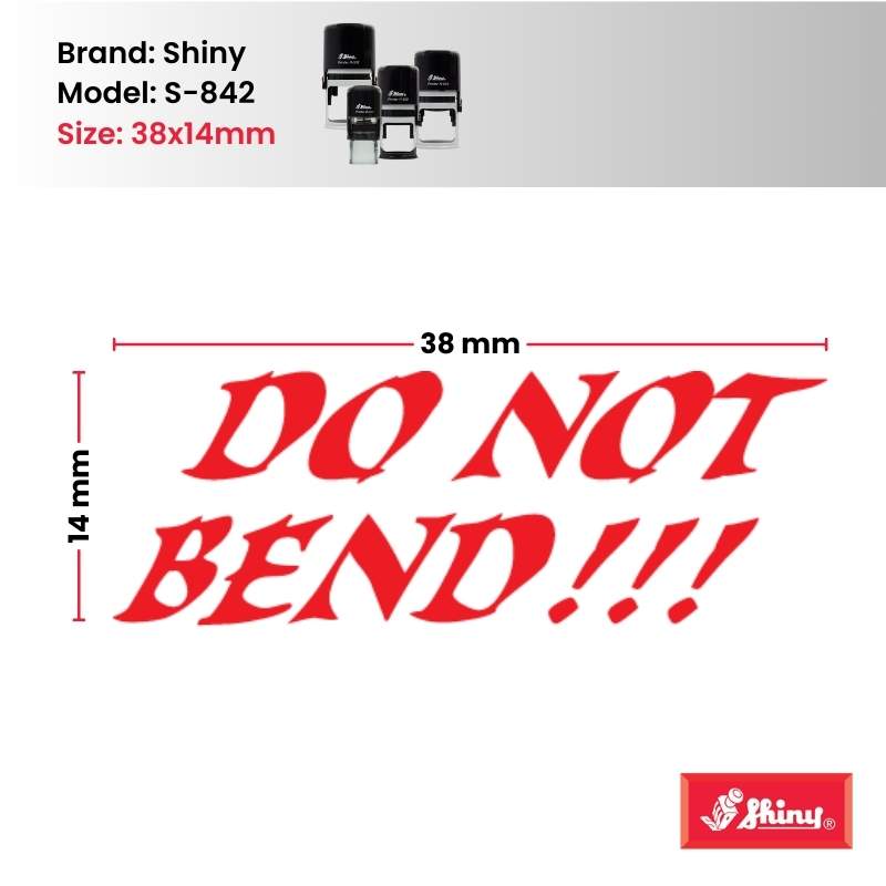Shiny 38x14mm Stock Stamp - Do Not Bend