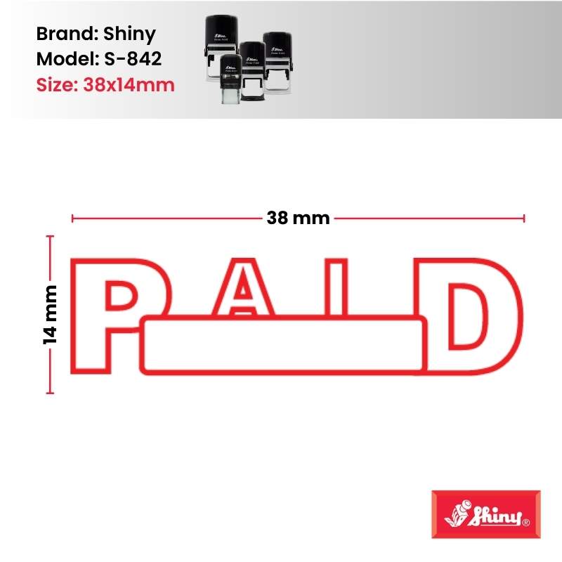 Shiny 38x14mm Stock Stamp - Paid Space