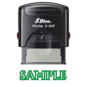 Shiny 38x14mm Stock Stamp - Sample