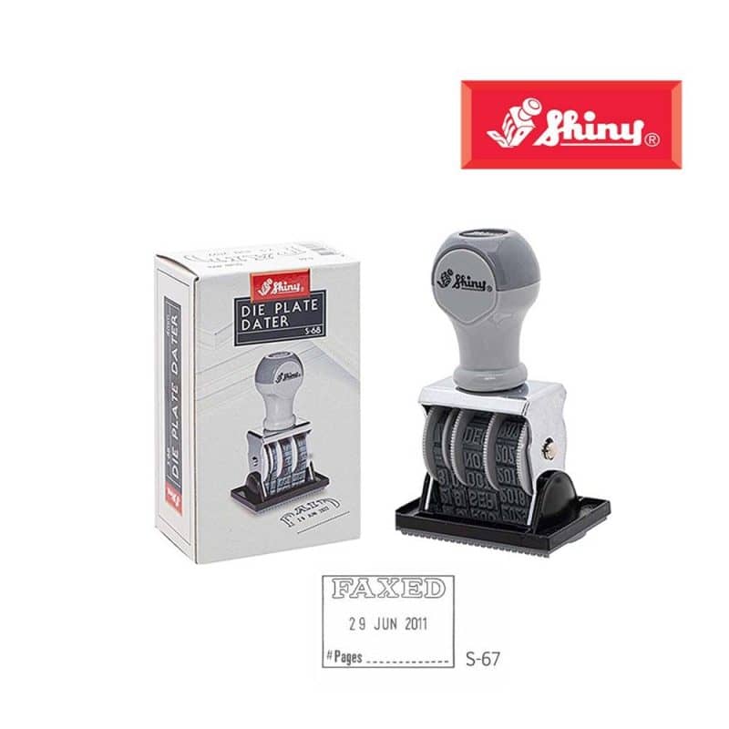 Shiny Die Plate Dater 60x40mm Stamp