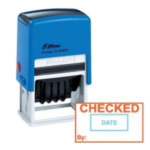 Shiny S-826 Stock Dater Stamp Checked By