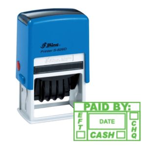 Shiny S-826 Stock Dater Stamp Paid