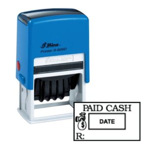 Shiny S-826 Stock Dater Stamp Paid Cash