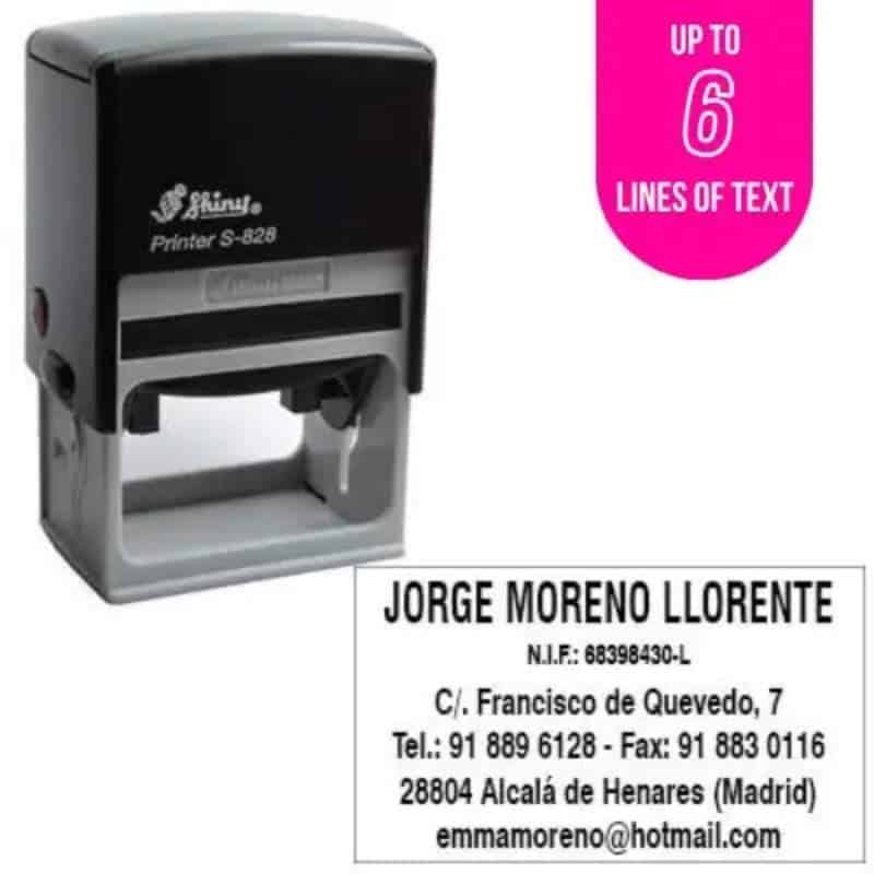 Shiny S-828 Custom Stamp 53x33mm