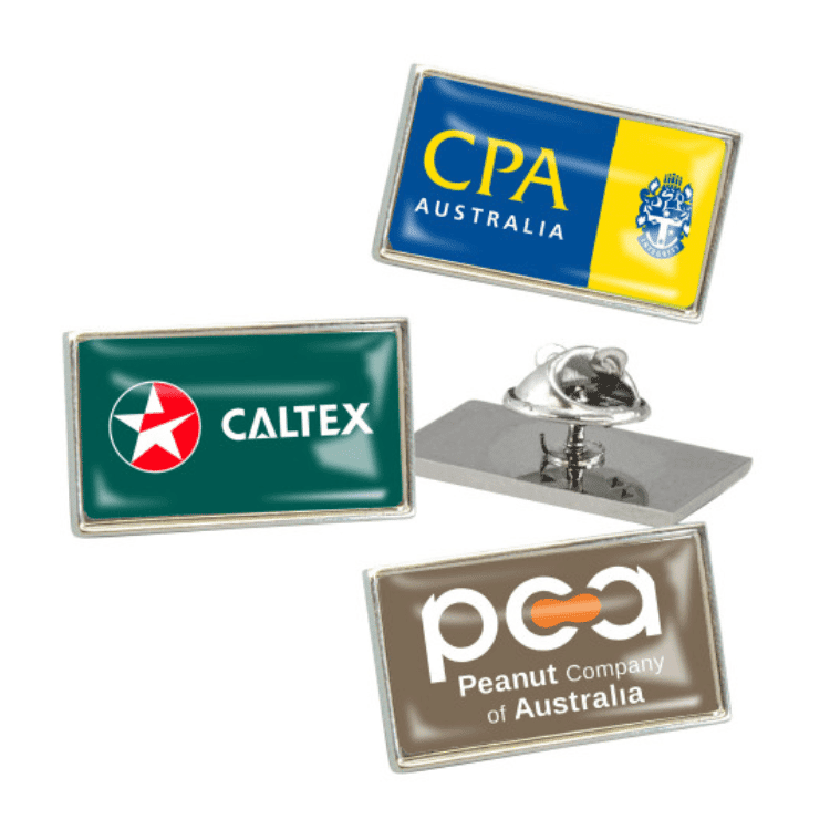 custom made Rectangle Lapel Badges