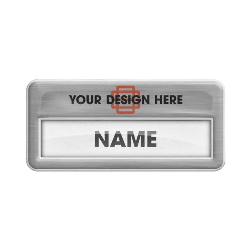 Silver Eco Reusable Name Badge