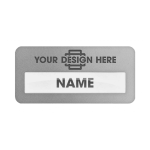 Reusable Name Badge Engraved Print Logo