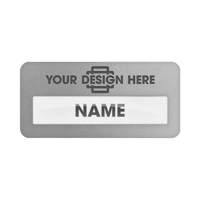 Reusable Name Badge Engraved Print Logo