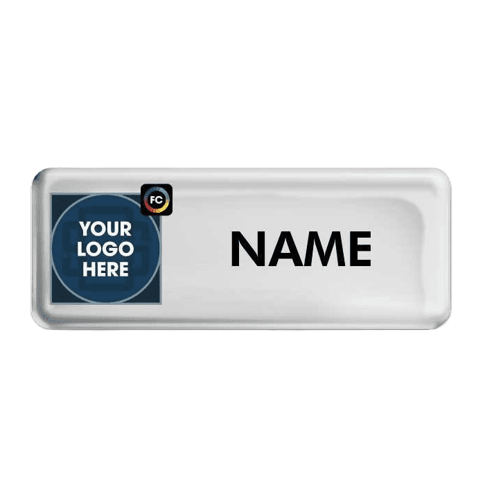 White Classic Name Badge