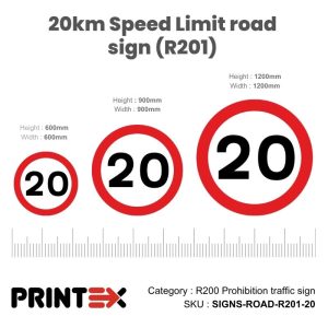 20km Speed Limit road sign (R201)