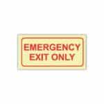SABS Emergency Exit Only Photoluminescent Sign (F41)