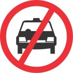 NO TAXIS ROAD SIGN (R224)
