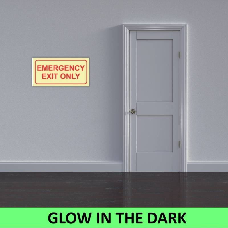 SABS Emergency Exit Only Photoluminescent Sign (F41)