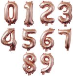 Rose Gold Number Balloons