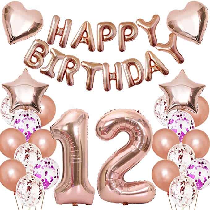 Rose Gold Number Balloons