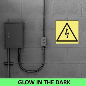 Beware Of Electric Shock (Photo Luminescent ) safety sign (F33)