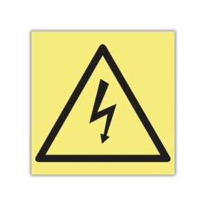 Beware Of Electric Shock (Photo Luminescent ) safety sign (F33)