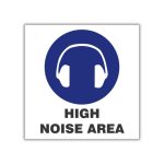 Hearing Protection With High Noise Area Sign (M107)