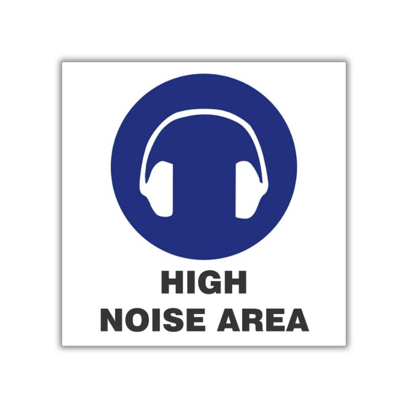 Hearing Protection With High Noise Area Sign (M107)