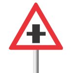 Crossroad On Priority Road, Road Sign (W102)