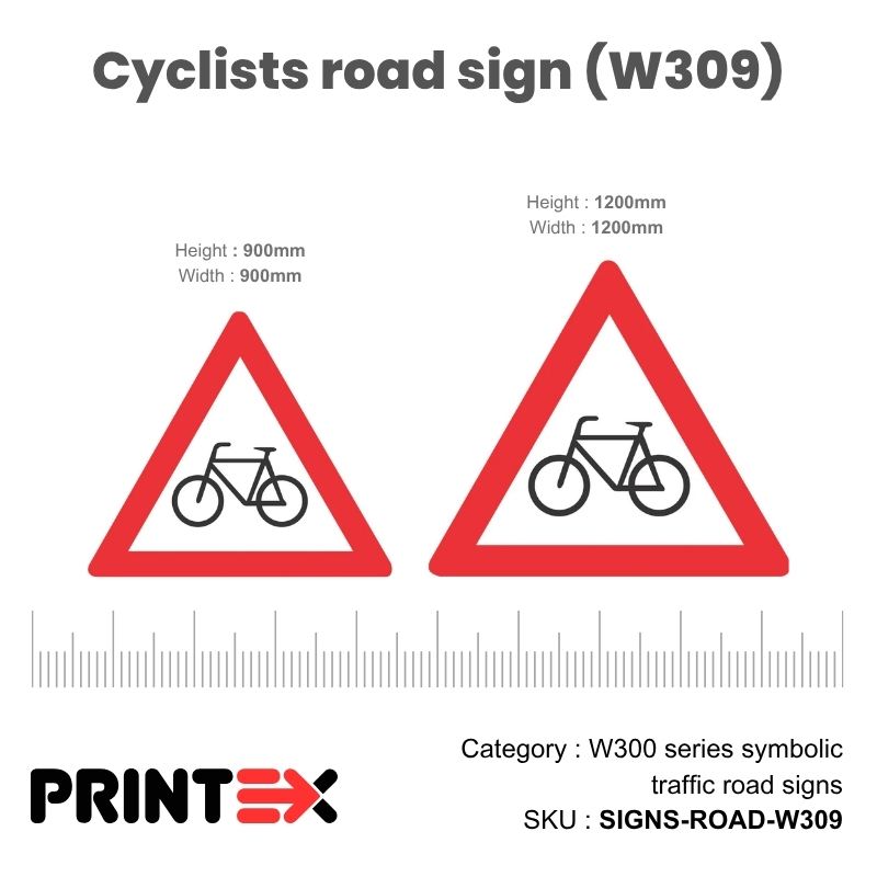 Cyclists Road Sign (W309)