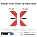 Danger Plate with speed hump road sign