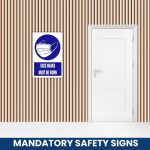 Face masks must be worn safety sign (MV028A)