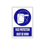 Face protection must be worn safety sign (MV010A)