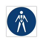 Full Body Harnesses And Lifelines Shall Be Worn Safety Sign (MV18)
