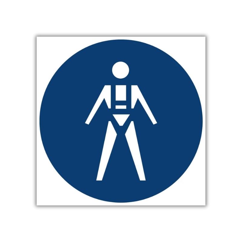 Full Body Harnesses And Lifelines Shall Be Worn Safety Sign (MV18)