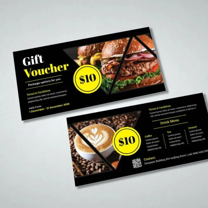 Gift Voucher Card printing