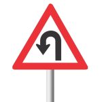 Hairpin Bend (Left) Road Sign (W207)