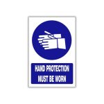 Hand protection must be worn safety sign (MV005A)