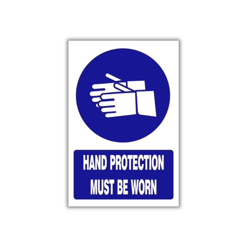 Hand protection must be worn safety sign (MV005A)