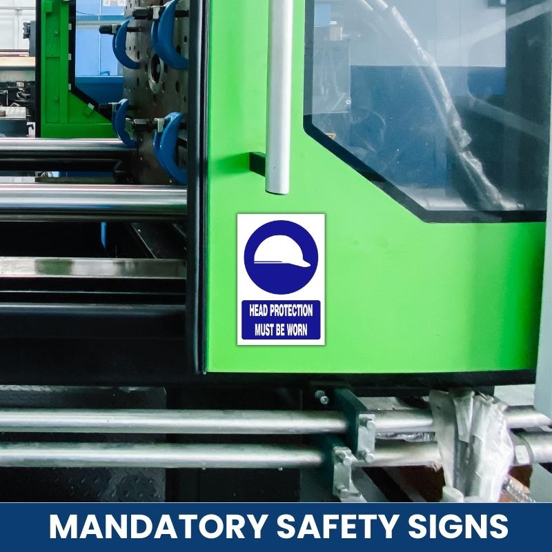 Head protection must be worn safety sign (MV003 A)