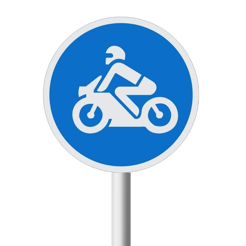 Motorcycles Only road sign (R116)