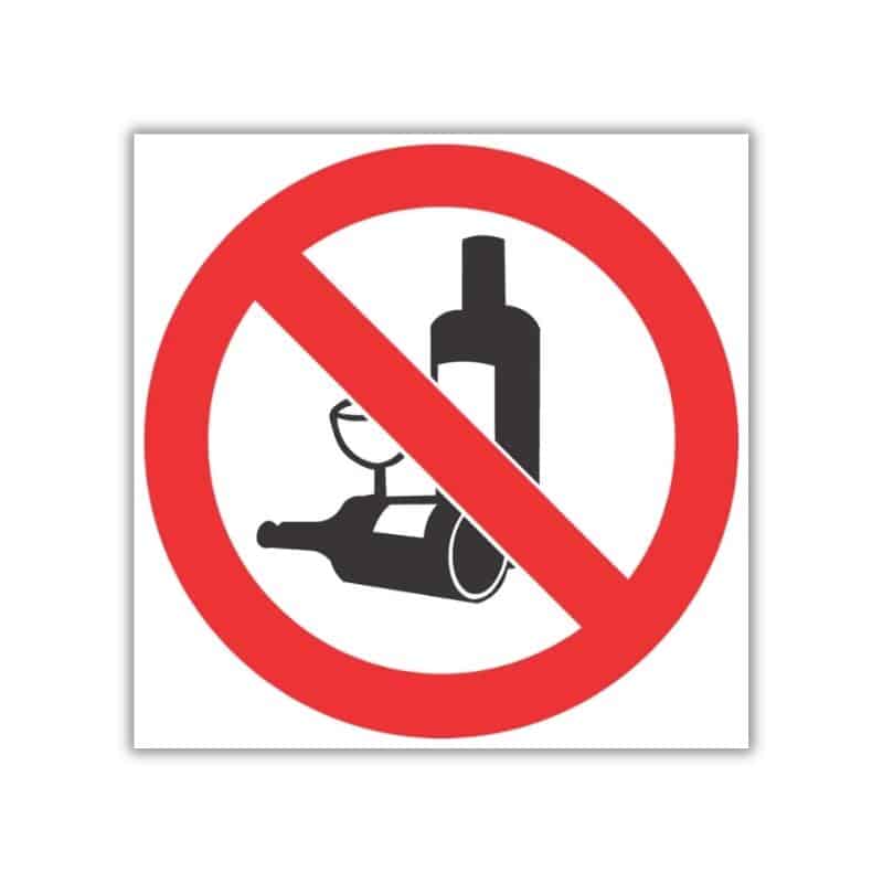 No Alcohol SABS safety sign (PV22)