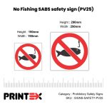No Fishing SABS safety sign (PV25)