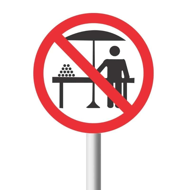 No Hawkers Road Sign (R241)