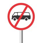 No Mini-Buses Road Sign (R225)