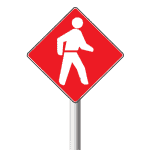 Pedestrian Priority Road Sign (R5) (2)