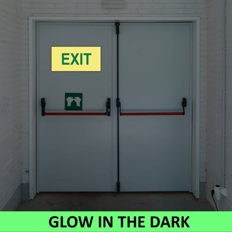 SABS Exit (Green) photoluminescent safety sign (E6A)