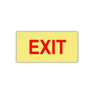 SABS Exit (Red) photoluminescent safety sign (E6)