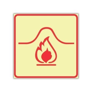 SABS Fire Blanket photoluminescent (glow in the dark) safety sign (F35)