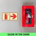 SABS Fire Extinguisher and Arrow Right photoluminescent safety sign (F19) (2)